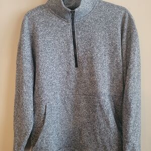 PINK Victoria's Secret Women's Heathered Gray Zip-Up Sweater/sweatshirt. Size L